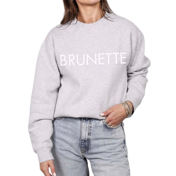Brunette The Label  Classic Crew Neck Sweatshirt - Picture 1 of 5